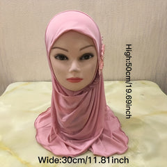 Girls Gauze Bandana Side Hijab Headscarf For All Seasons