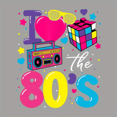 3pcs I Love The 80s Iron On Decals - Retro Pattern DIY Iron On Patches