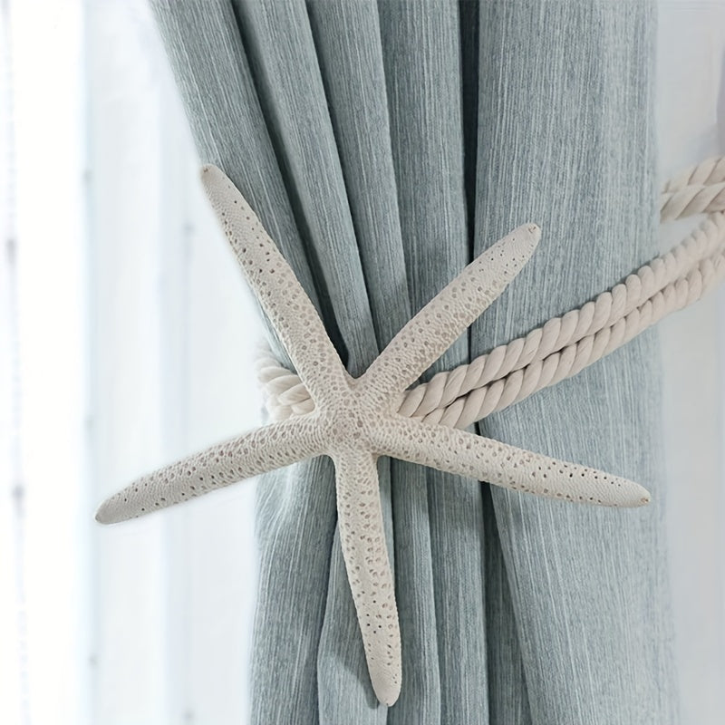Natural Starfish Curtain Tiebacks for Home Decor