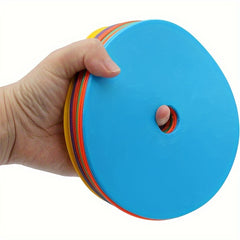 10pcs Flat Cones Football Training Equipment Agility Speed Round Mouth