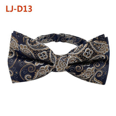 Men's Paisley Bow Tie Pocket Square Set Jacquard Fabric Wedding Formal