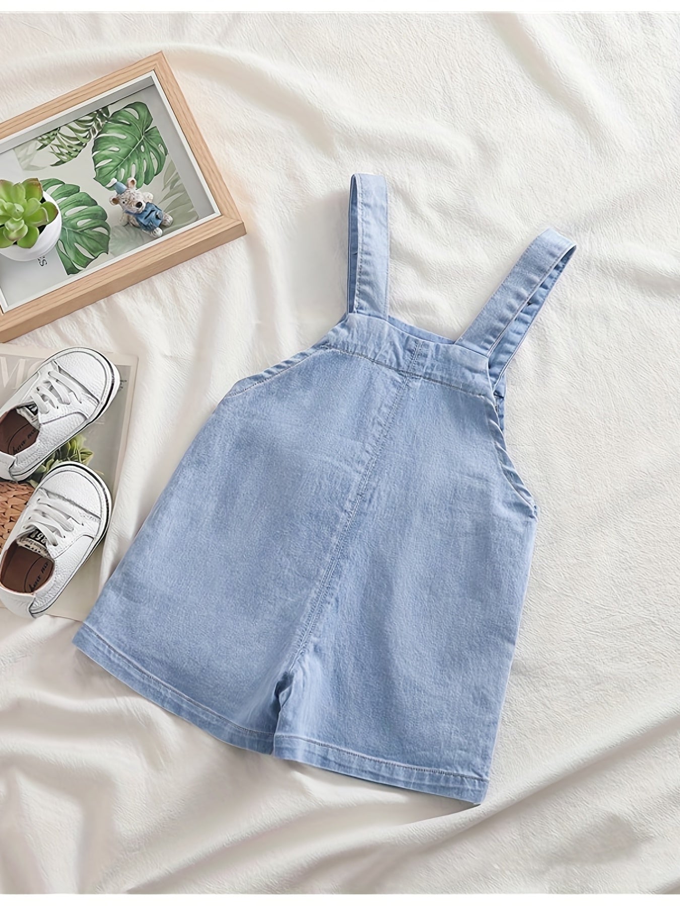 Lion Print Denim Overalls for Boys & Girls