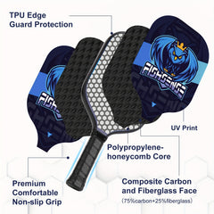 Carbon Fiber Pickleball Paddles Set Of 2 Lightweight Rackets USAPA Standard