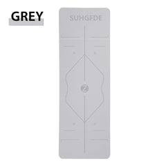 Foldable TPE Yoga Mat with Body Line, Non-slip Fitness Mat