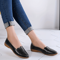 Women's Pointed Toe Slip On Flat Loafers Soft Sole Non Slip Shoes