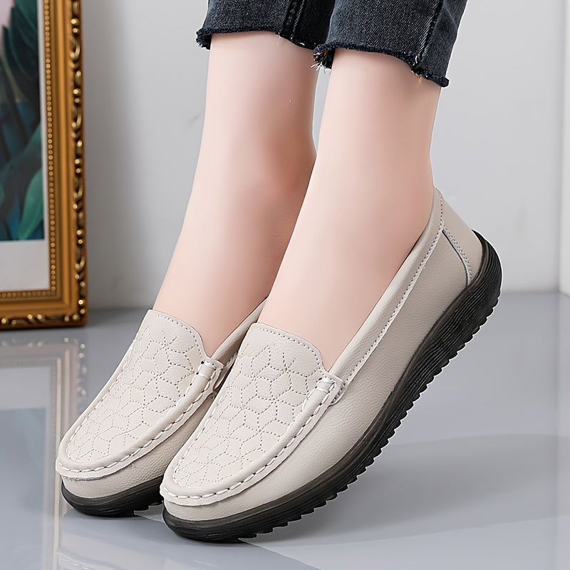 Women's Soft Sole Flat Loafers Non Slip Slip On Shoes
