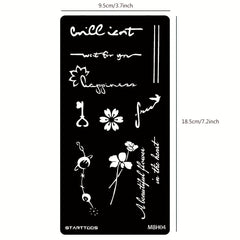 Butterfly Floral Tattoo Stencil Set