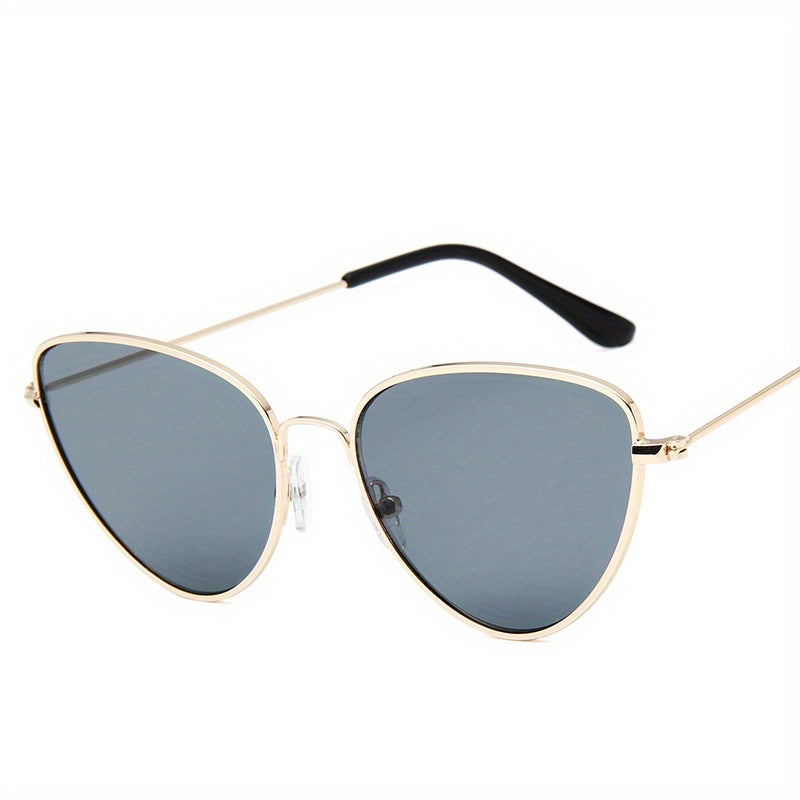 Cat Eye Sunglasses Metal Frame UV400 Outdoor Eyewear