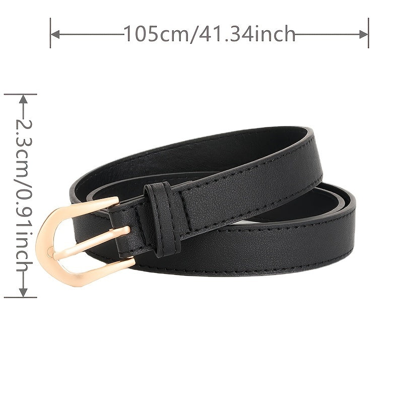 Women's Pin Buckle Thin Belt for Jeans Dress