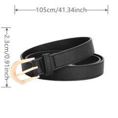 Women's Pin Buckle Thin Belt for Jeans Dress