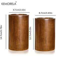 Wooden Kitchen Utensil Holder with Chopsticks Cage and Pen Holders