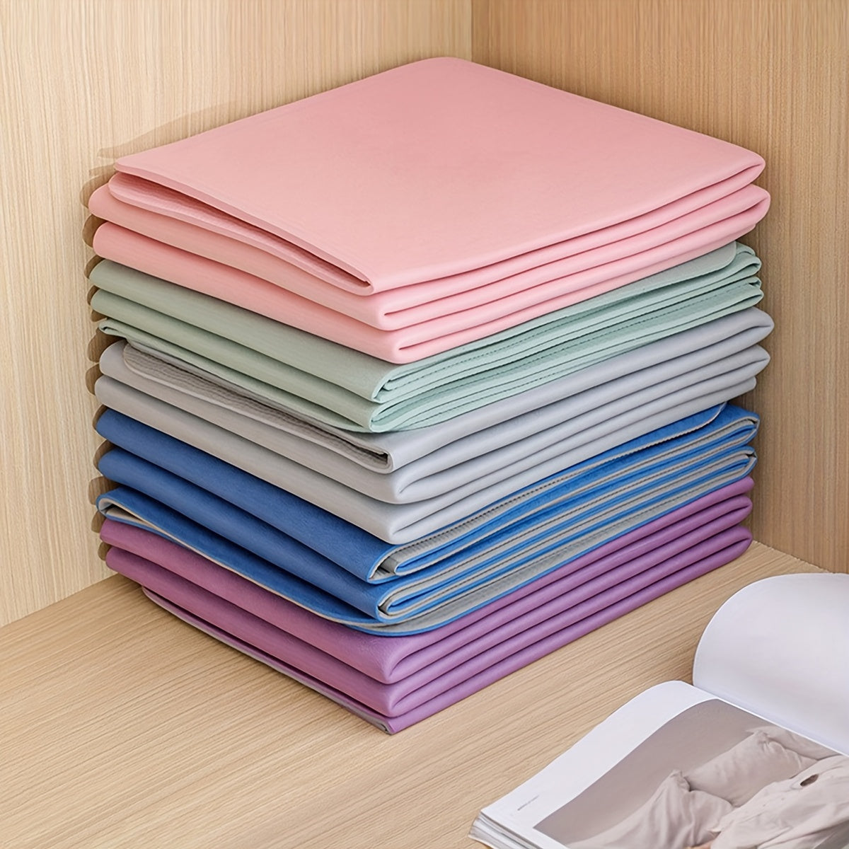 Foldable Yoga Mat Portable TPE Fitness Mat for Sports Pilates