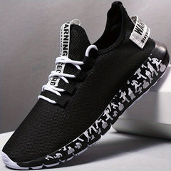 Men's Casual Breathable Mesh Lace up Walking Shoes