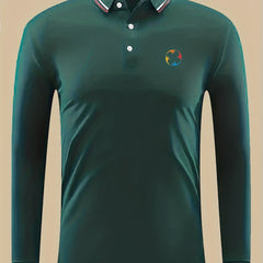 Symbol Print Men's Lightweight Polo Shirt