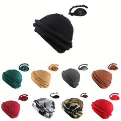 Hip Hop Braid Turban Cap Unisex Beanie Skull Cap Lightweight Head Wrap Bandana