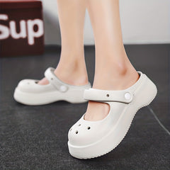 Women's Backless Clogs Hole Slides Outdoor Sandals