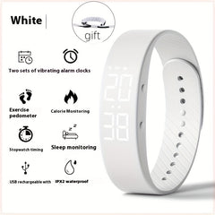 Multifunctional Sports Watch Soft Silicone Strap Lightweight Vibration Alarm Uni
