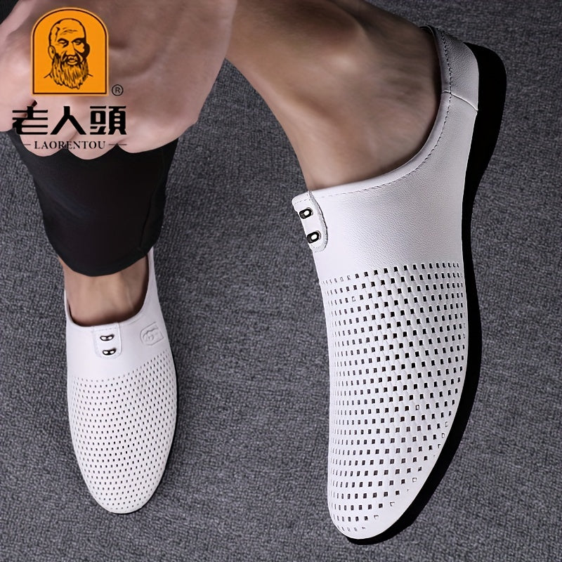 Men's Pointed Toe Dress Shoes Open Back Sandals Mules