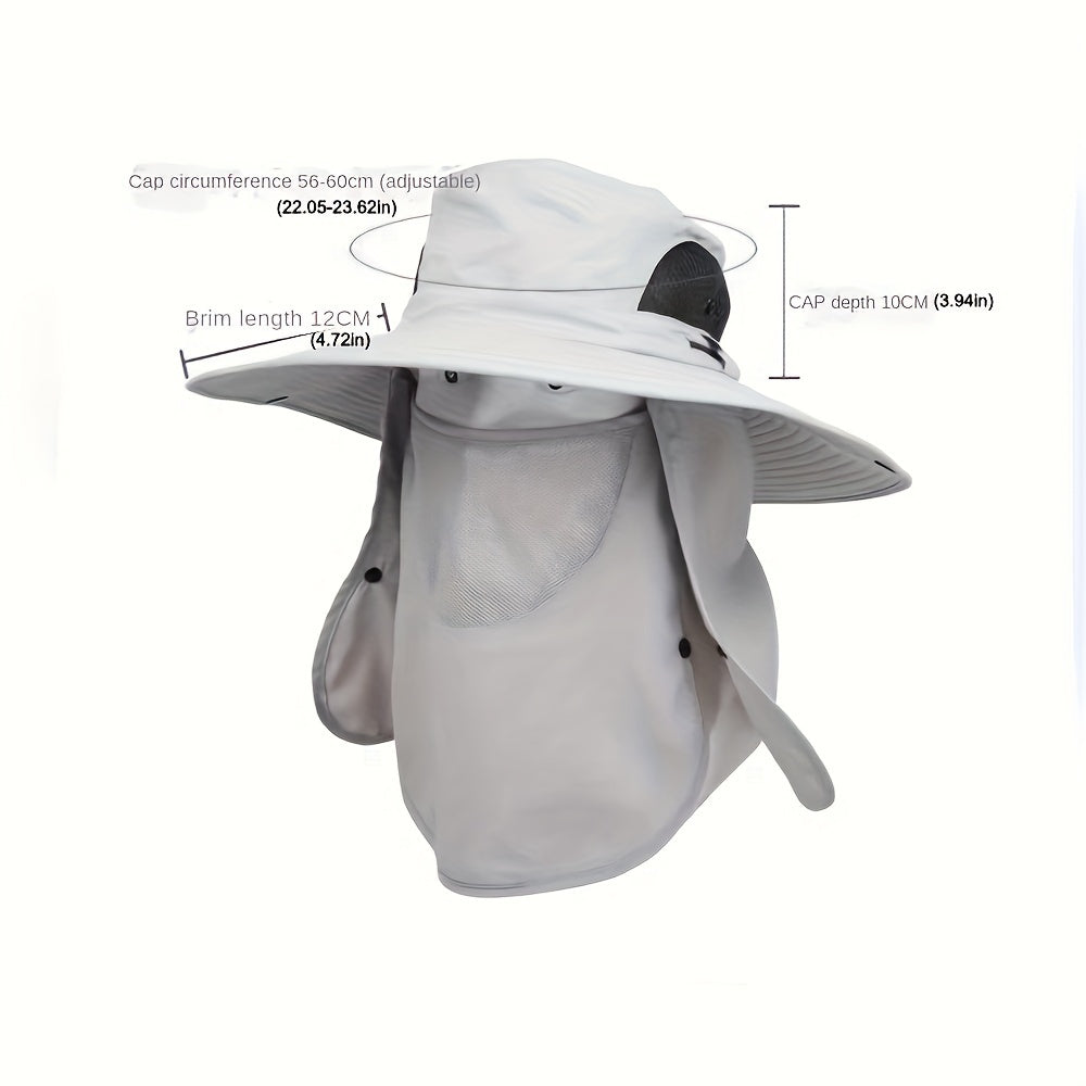 Breathable Fishing Hat with Full Face Cover and UV Protection