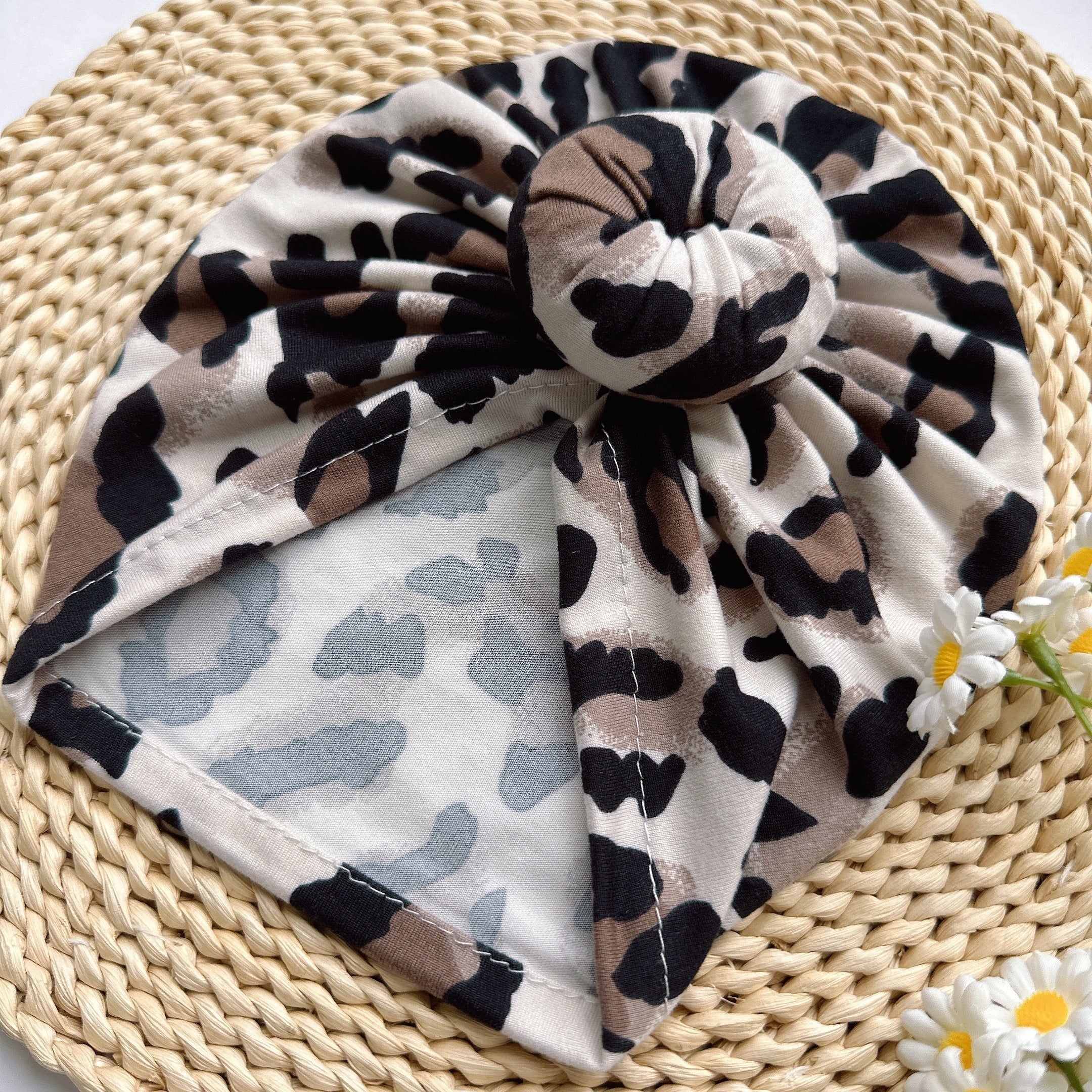 Leopard Print Baby Hat Soft and Comfortable for Newborns