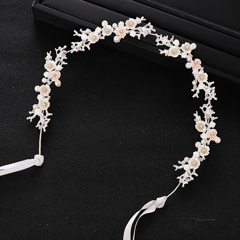 Crystal Bridal Hair Vine Pearl Wedding Hair Jewelry Women Crowns