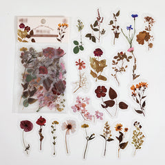 40pcs Adorable Plant & Flower Stickers for Crafts Scrapbooking Journals