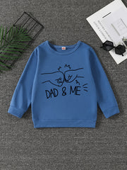 DAD ME Boys Sweatshirt Creative Pullover Long Sleeve