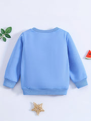Baby Puppy Print Sweatshirt Long Sleeve Pullover