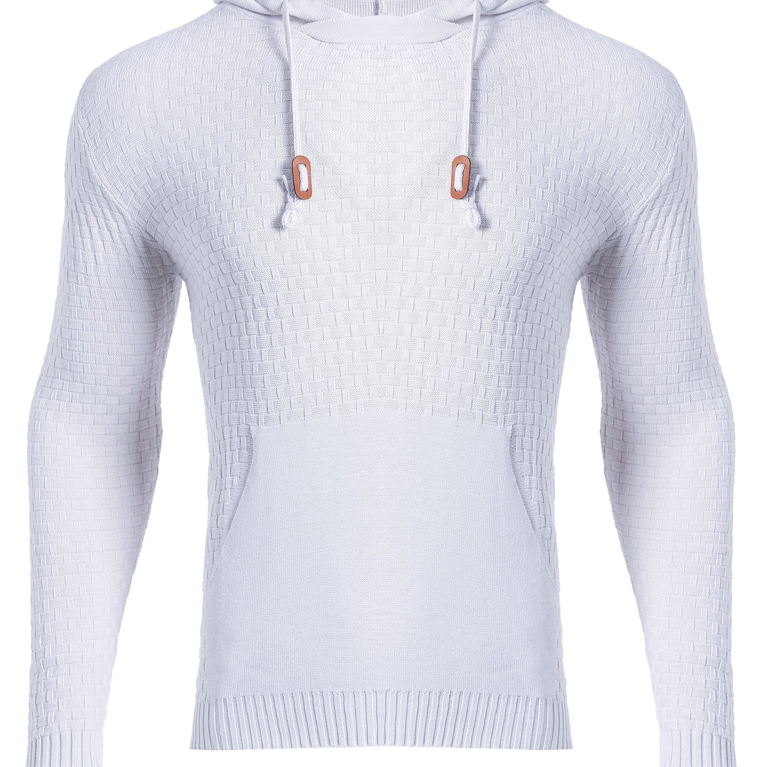 Hooded Knitted Sweater Men's Casual Pullover For Fall Winter