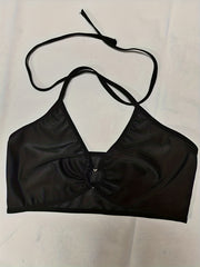 Heart Halter Bra Top Costume Hot Solid Dress Up Women's Clothing