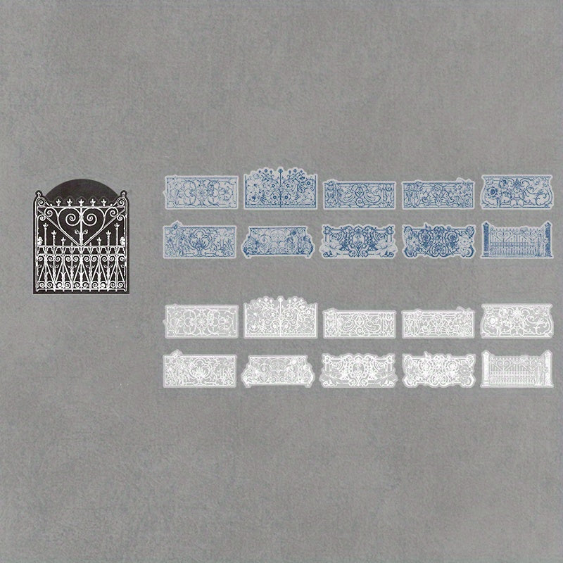 20PCS Gothic Castle Stickers for Scrapbooking and Collages