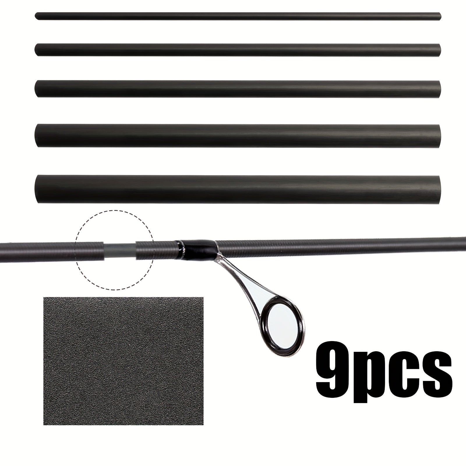 DOVESUN Lure Fishing Rod Repair Kit Carbon Fiber Stick Fishing Rod Accessories
