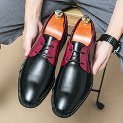 Men's Block Derby Shoes Lace up Front Dress Shoes - Office Business Formal