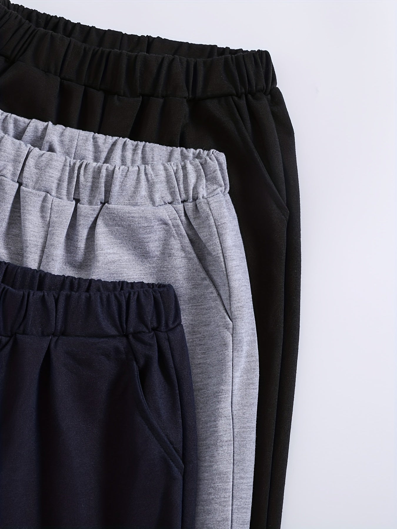3pcs Boys Casual Active Sweatpants Jogger Sports Pants Kids Clothes