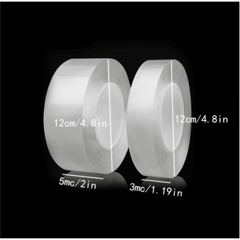 Nano Double-sided Tape 118in Long Transparent Waterproof Reusable Washable