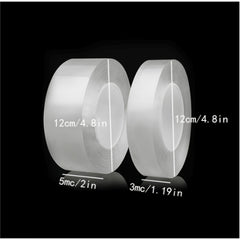Nano Double-sided Tape 118in Long Transparent Waterproof Reusable Washable