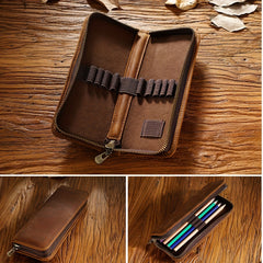 Faux Leather Pencilcase for School and Office Supplies