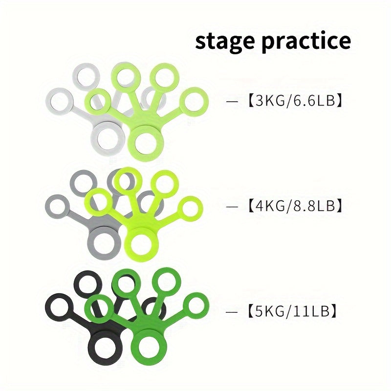 3pcs Five Fingers Training Bands Hand Grip Strengtheners