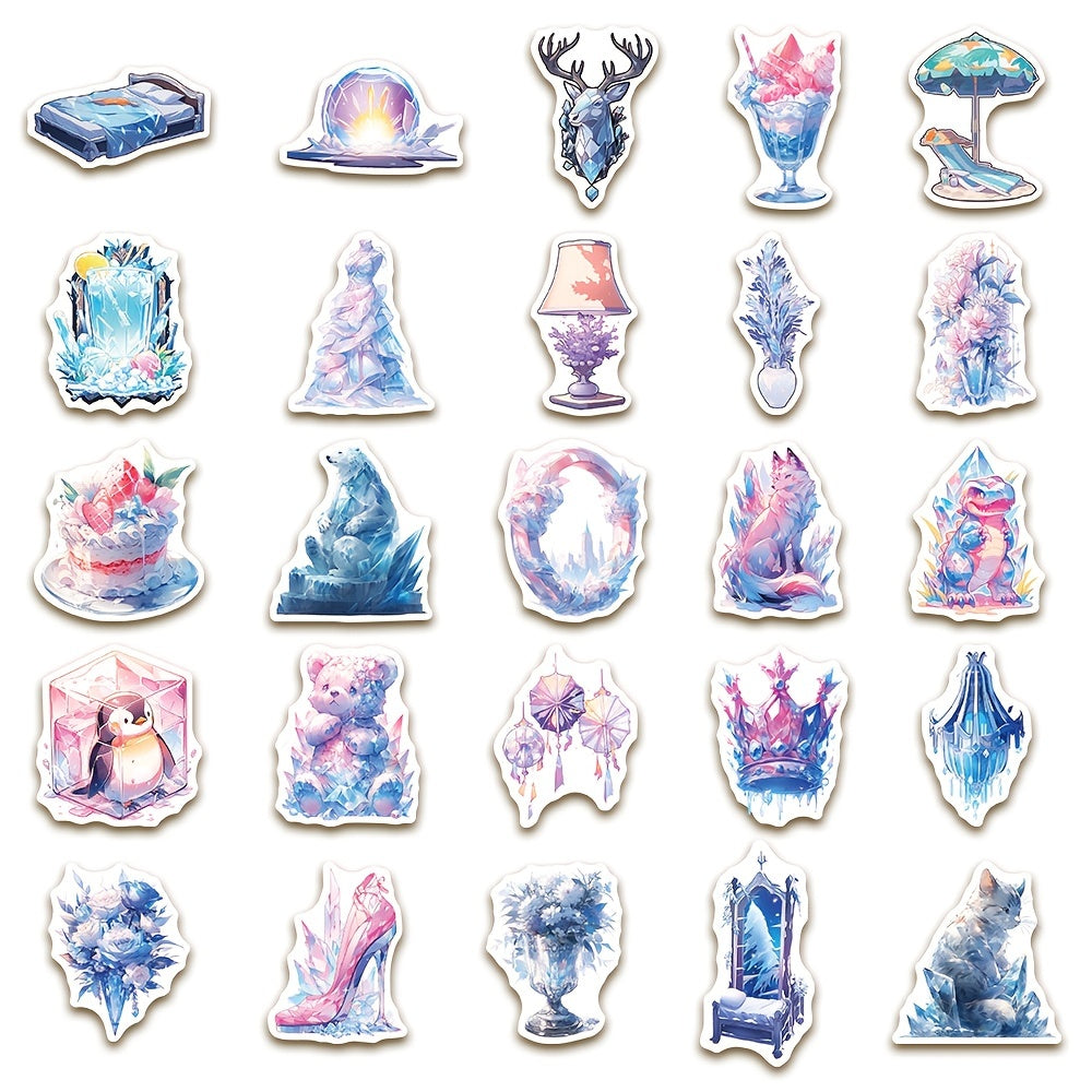 50pcs Ice and Snow World Phone Case Stickers Waterproof Decor
