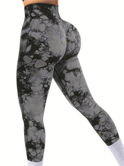 Tie Dye Shorts & Leggings Set - Yoga Running Activewear