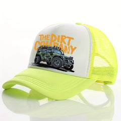 Men's Car Print Peaked Cap for Street Sun Protection