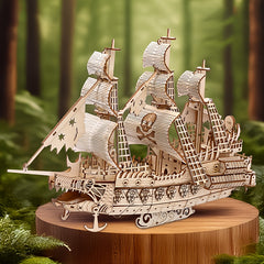 3D Wooden Flying Dutchman Puzzle Toy