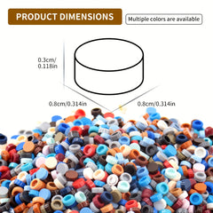 920pcs 1x1 Round Special Bricks Small Particle Mixed Loose Brick Accessories