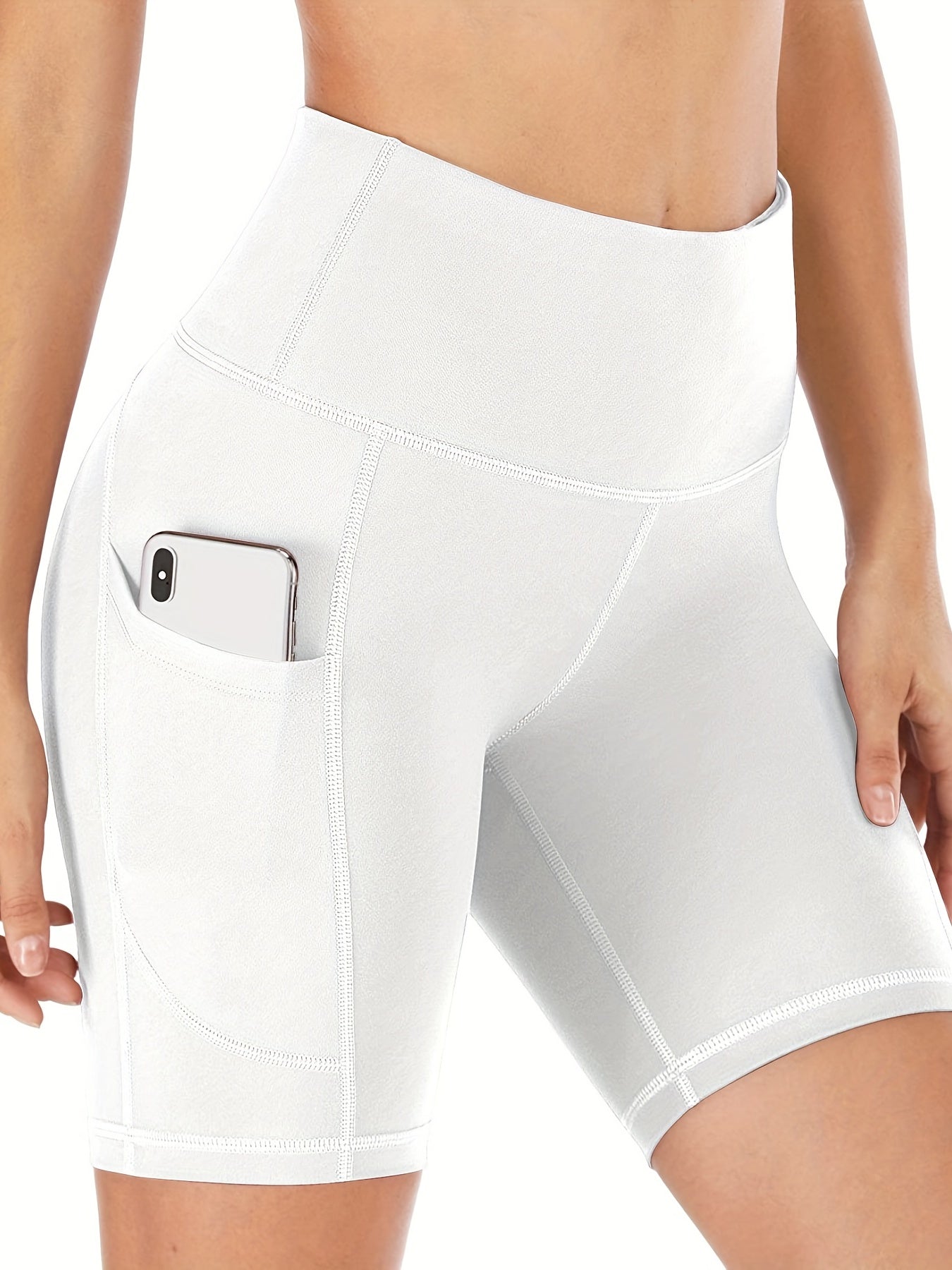 High Waist Skinny Biker Shorts High Stretch Yoga Shorts