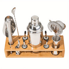 14pcs Cocktail Shaker Set Bartender Kit Silvery