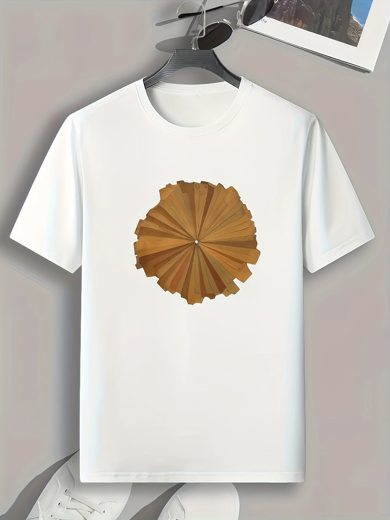 Pattern Print Men's Sports T-shirt Graphic Tee