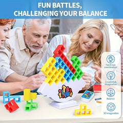 Balance Stacking Blocks Game 32pcs High Building Blocks Family Fun Party Toys