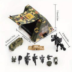 Tent Base Tank Outdoor Equipment Building Block Scene Birthday