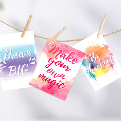 9pcs Inspirational Text Decoration Cards for Thanksgiving Christmas Birthday
