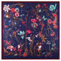 Flower Pattern Bandana Silk Tube Top Shawl Scarf Wrap Head Wrap